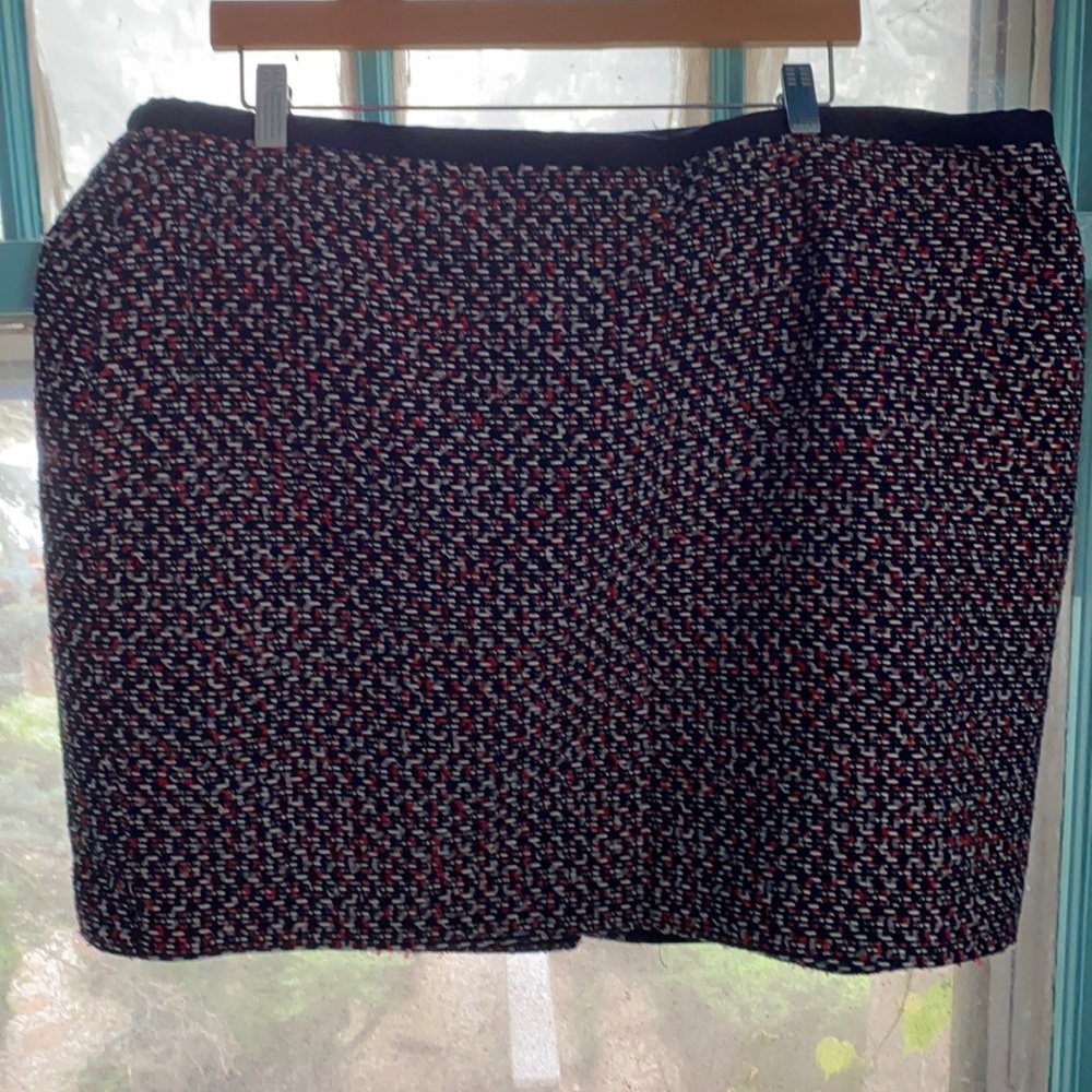 Red/White/Blue Tweed Talbots Skirt
